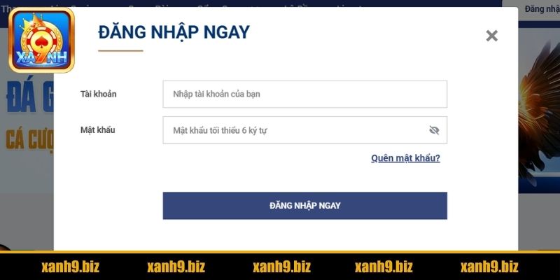Bước đăng nhập XANH9 nhanh chóng và dễ dàng