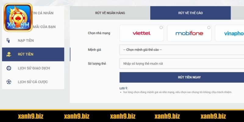 Điều kiện để rút tiền XANH9 tân binh cần tuân thủ